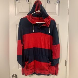 Striped Old Navy Long Sleeve Hooded Shirt